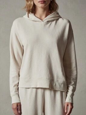 James Perse Ivory Pullover Hoodie